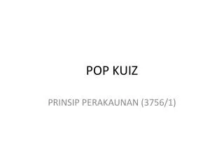 POP KUIZ
