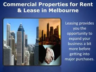 Commercial Properties for Rent & Lease in Melbourne