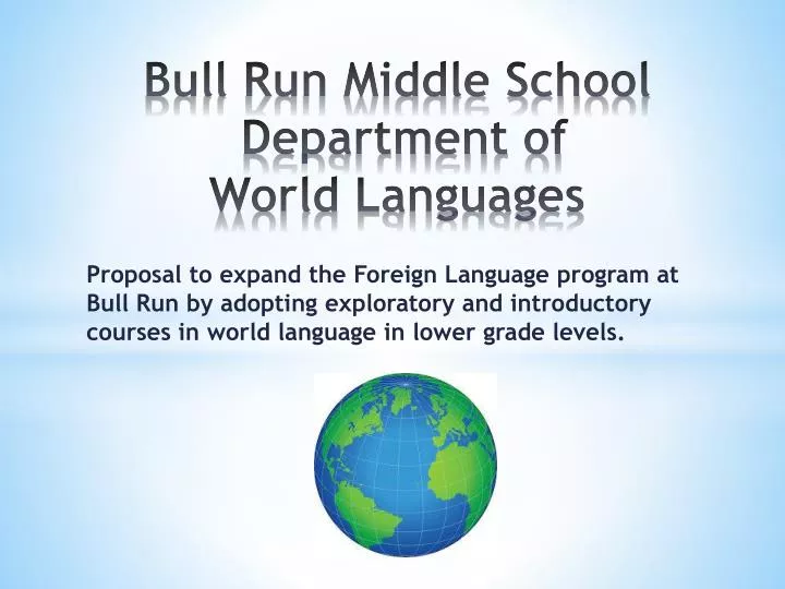 bull run middle school department of world languages