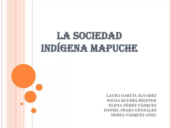 la sociedad ind gena mapuche