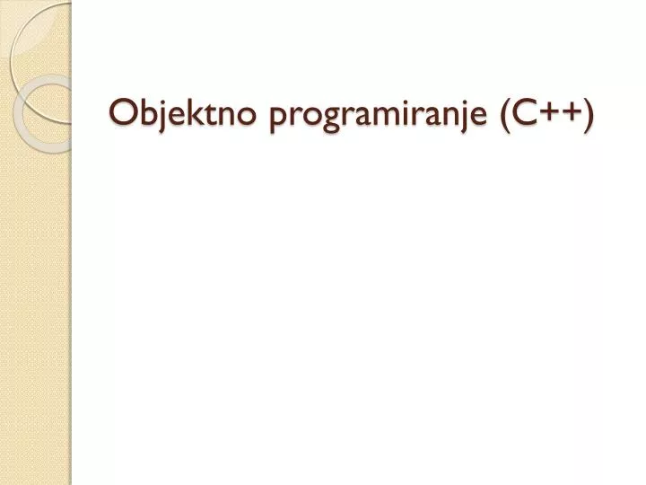 objektno programiranje c