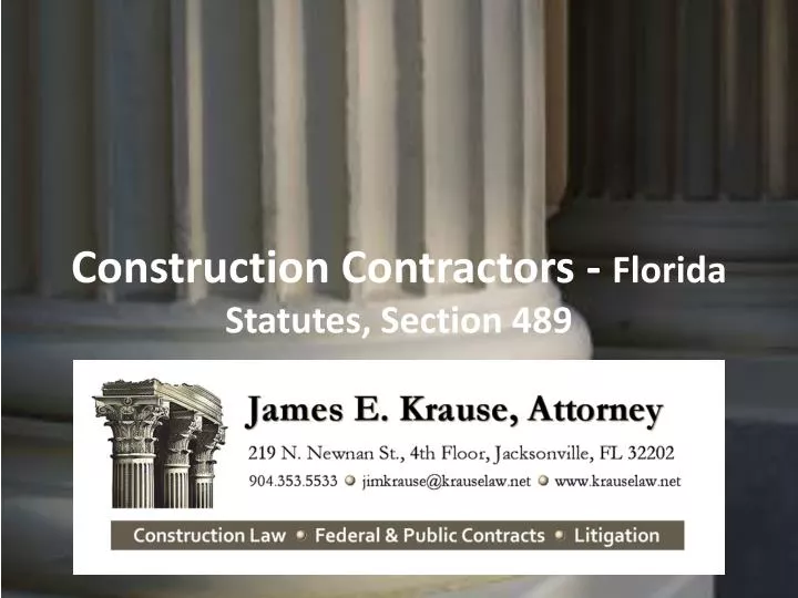 construction contractors florida statutes section 489