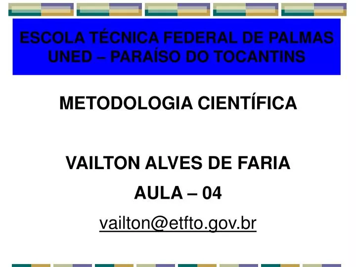 escola t cnica federal de palmas uned para so do tocantins