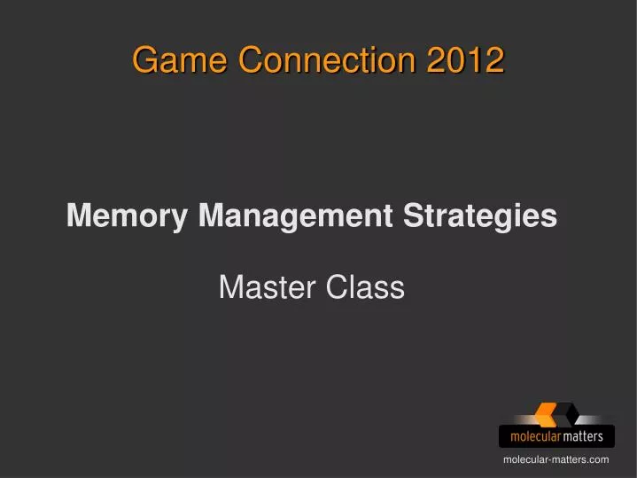 memory management strategies master class