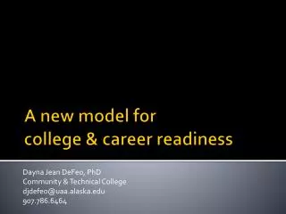 A new model for college &amp; career readiness