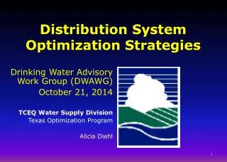 Distribution System Optimization Strategies