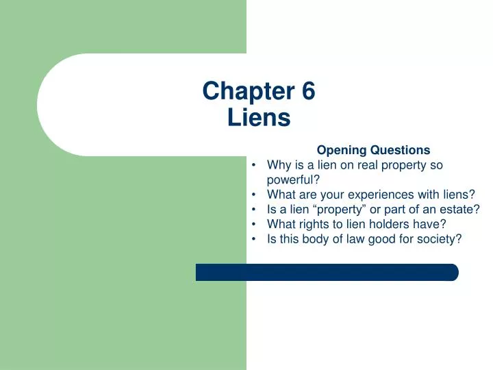 chapter 6 liens