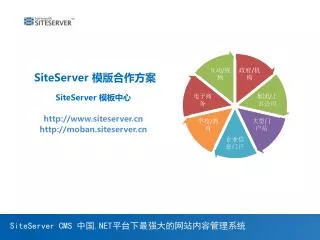 SiteServer 模版 合作方案