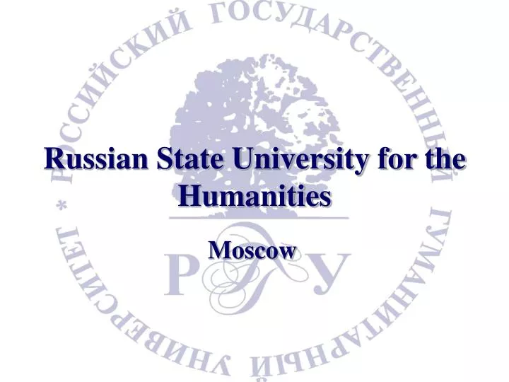 russian state university for the humanities