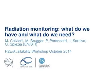 Radiation monitoring: what do we have and what do we need?