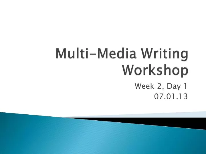 multi media writing workshop