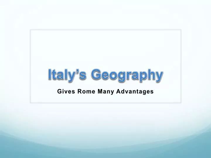 italy s geography