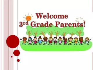 Welcome 3 rd Grade Parents!