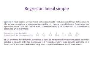 Regresión lineal simple