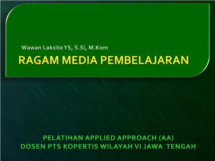 ragam media pembelajaran