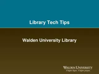 Library Tech Tips