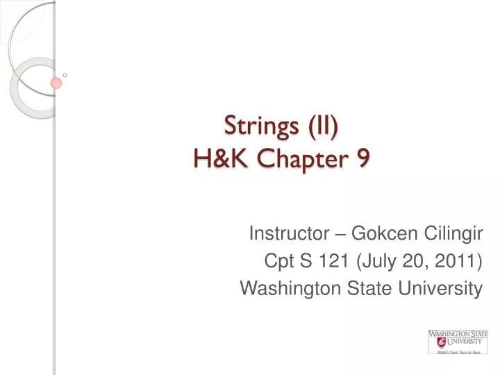 strings ii h k chapter 9