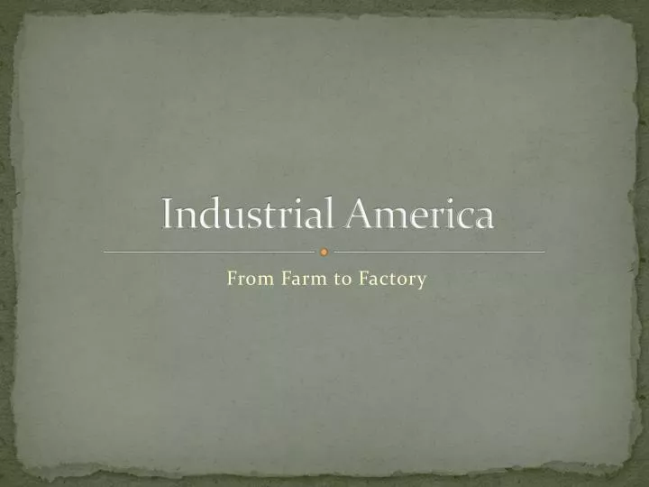 industrial america