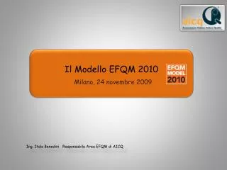 Il Modello EFQM 2010 Milano, 24 novembre 2009
