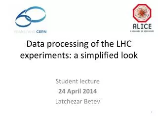 Data processing of the LHC experiments: a simplified look