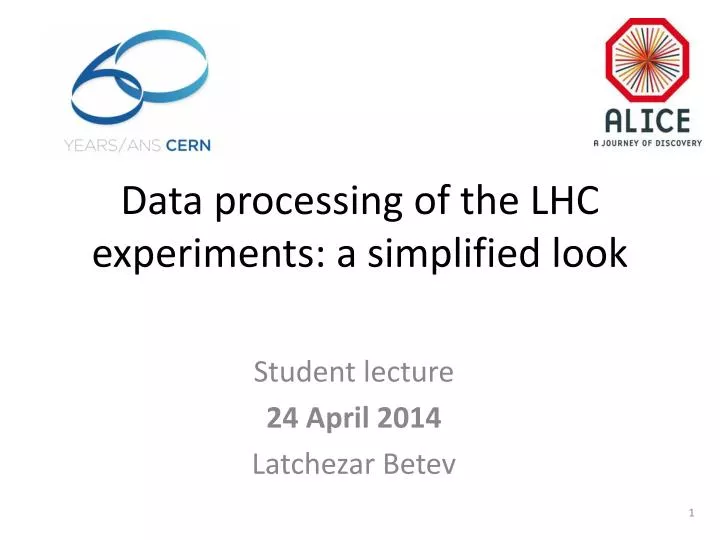 data processing of the lhc experiments a simplified look