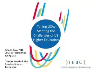 Tuning USA: Meeting the Challenges of US Higher Education