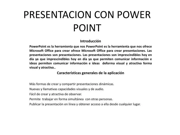 presentacion con power point