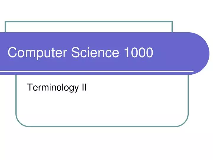 computer science 1000