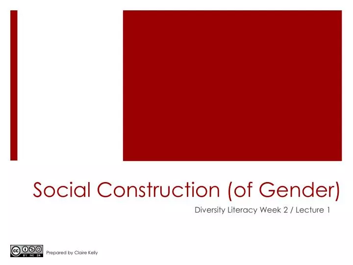 social construction of gender