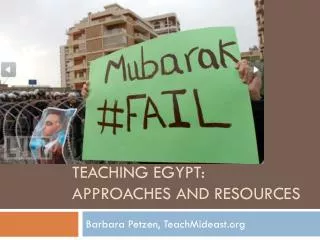 Teaching Egypt: Approaches and Resources