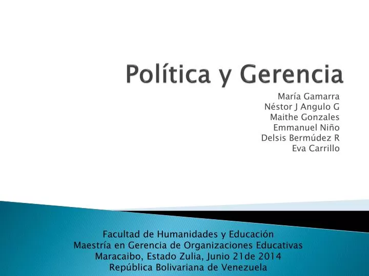 pol tica y gerencia