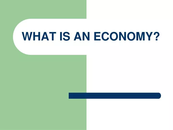 what is an economy