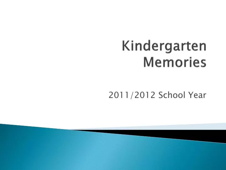 kindergarten memories