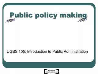 Public policy making