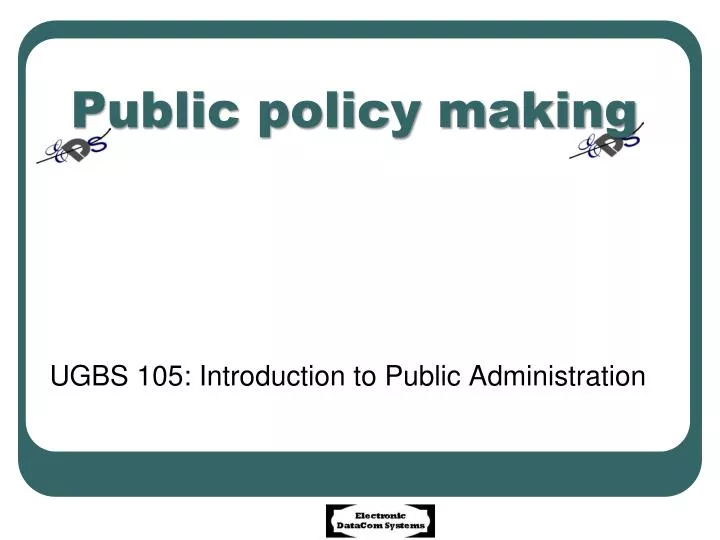 public policy making