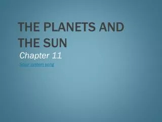 The Planets and the Sun