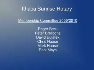 Ithaca Sunrise Rotary