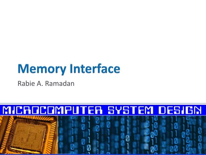 memory interface