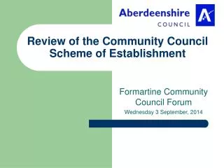 Review of the Community Council Scheme of Establishment