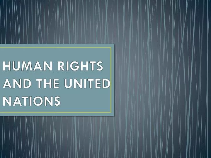 human rights and the united nations