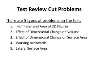 Test Review Cut Problems