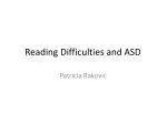 Reading Difficulties and ASD - slide 1
