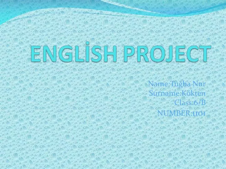 engl sh project