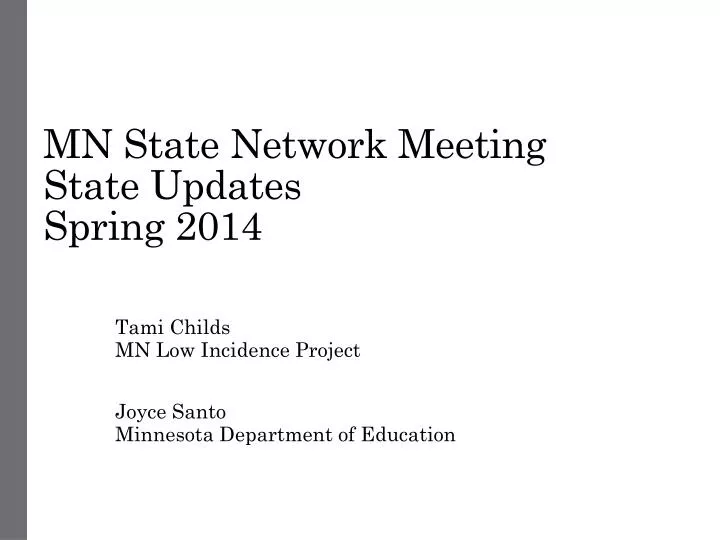 mn state network meeting state updates spring 2014