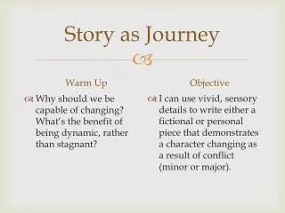 Story as Journey