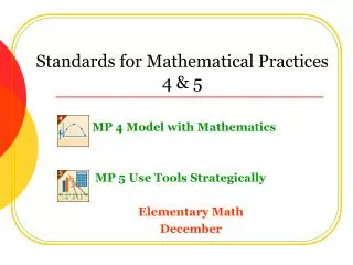 Standards for Mathematical Practices 4 &amp; 5