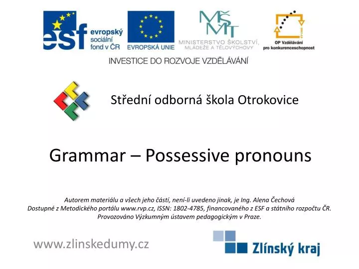 grammar possessive pronouns