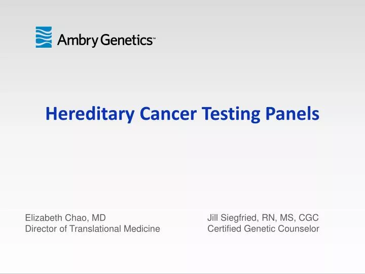 hereditary cancer testing panels