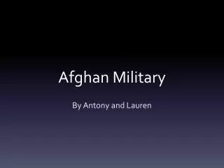 Afghan Military