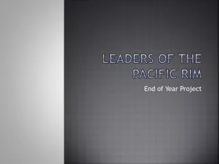 Leaders of the Pacific Rim